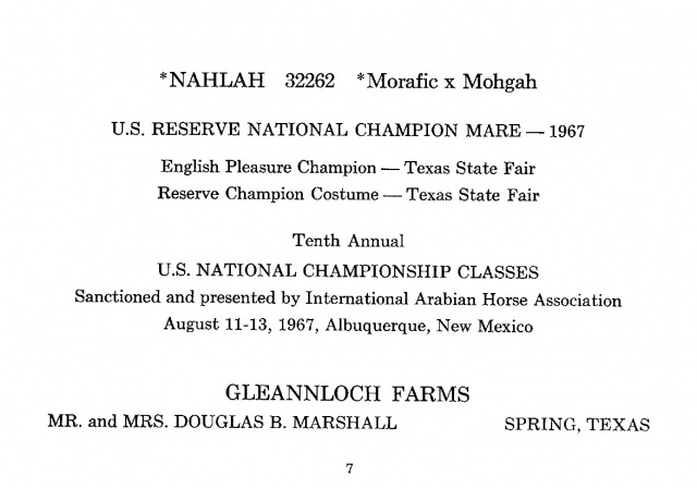 *NAHLAH++  Arabian Horse Yearbook