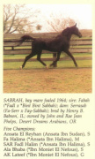 <b>Description: </b>Sabrah (Fabah x Serrasab) 1964 Dahmah Shahwaniyah. Dam of five National Champions in Halter and in Performance<br/>